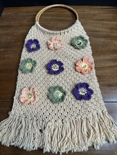 Borsa mercato macramè tote